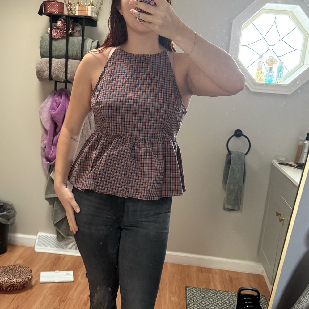 Wild Fable Gingham Sleeveless Blouse